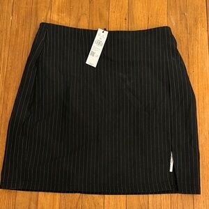 NWT Garage Black Pinstripe Skirt